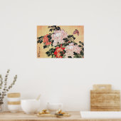 Peonies und Butterfly Hokusai Poster (Küche)