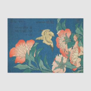 Peonies und Kanarische Inseln, 1834 von Katsushika Seidenpapier