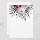 Peonies und Lavendel Einladung (Vorne/Hinten)