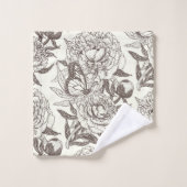 Peonies und Schmetterlinge blockieren den Druck, d Badhandtuch Set (Waschlappen)