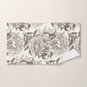 Peonies und Schmetterlinge blockieren den Druck, d Badhandtuch Set (Handtuch)