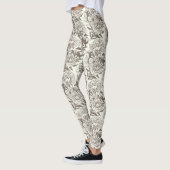 Peonies und Schmetterlinge blockieren den Druck, d Leggings (Links)