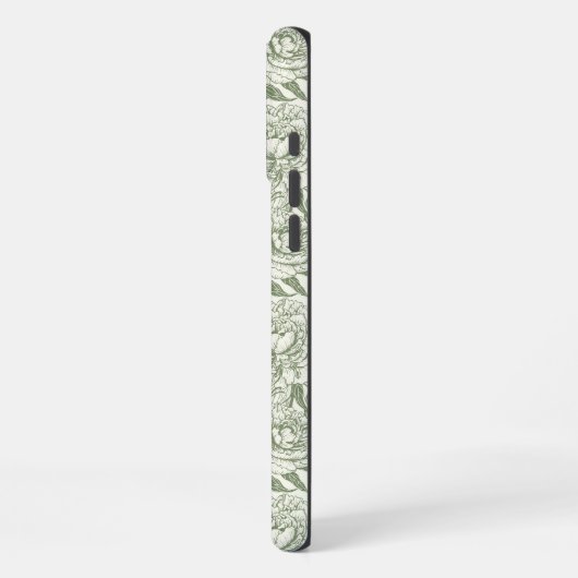 Peonies und Schmetterlinge blockieren den Druck, S iPhone Hülle (Linke Seite)