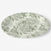 Peonies und Schmetterlinge blockieren den Druck, S Pappteller (Schrägansicht)