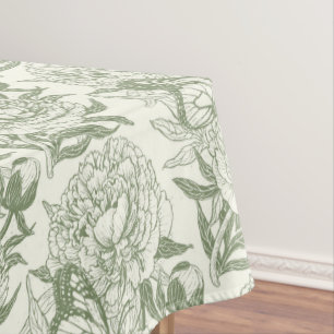 Peonies und Schmetterlinge blockieren den Druck, S Tischdecke