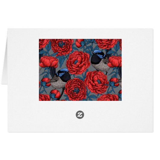 Peonies und Warnen (Rückseite Horizontal)