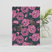 Peonies und Warnen auf dunkelgrau (Stehend Vorderseite)