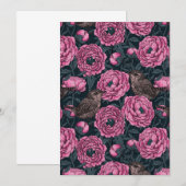 Peonies und Warnen auf dunkelgrau (Vorne/Hinten)