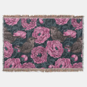 Peonies und Warnen auf dunkelgrau Decke (Vorderseite)