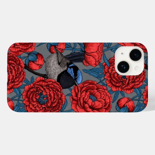 Peonies und Warnen Case-Mate iPhone Hülle (Rückseite (Horizontal))