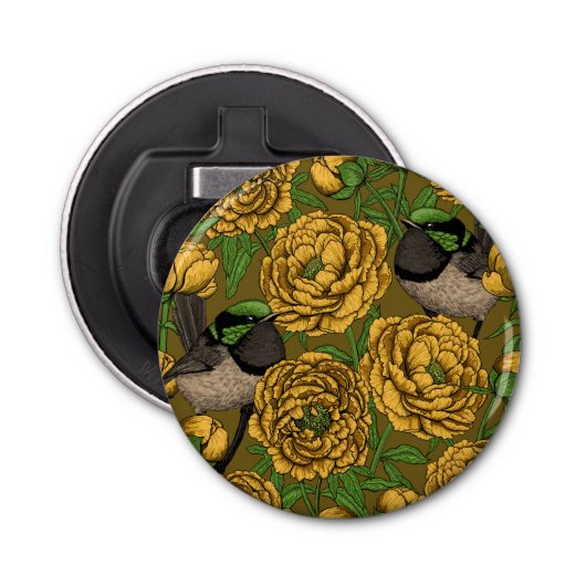 Peonies und Warnen Flaschenöffner (Vorderseite)