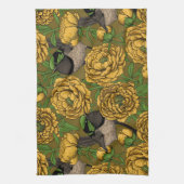 Peonies und Warnen Geschirrtuch (Vertikal)