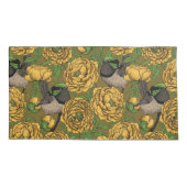 Peonies und Warnen Kissenbezug (Rückseite-Links)