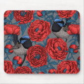 Peonies und Warnen Mousepad (Vorne)