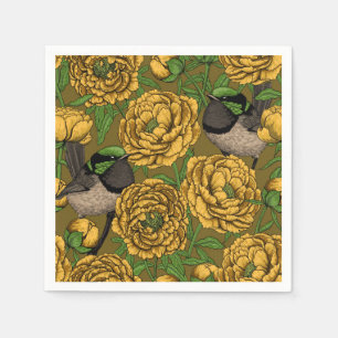 Peonies und Warnen Serviette