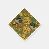 Peonies und Warnen Serviette (Ecke)