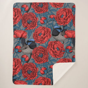 Peonies und Warnen Sherpadecke