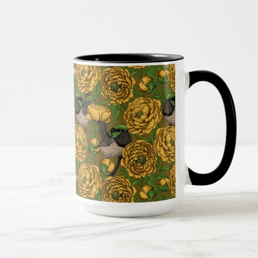 Peonies und Warnen Tasse (Rechts)