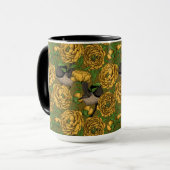 Peonies und Warnen Tasse (Vorderseite Links)