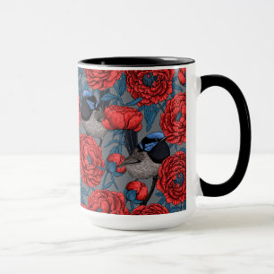 Peonies und Warnen Tasse