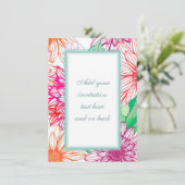 Peonies und Wildblumen Einladung (Stehend Vorderseite)