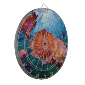 Peonies Under Water Dartscheibe (Vorderseite Links)