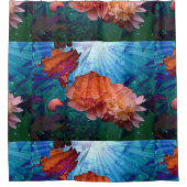 Peonies Under Water Duschvorhang (Vorderseite)