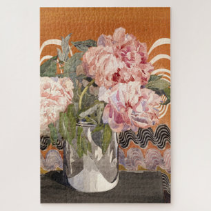 Peonies von Charles Rennie Mackintosh (1920) Puzzle