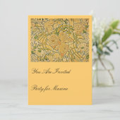 Peonies von Mucha Einladung (Stehend Vorderseite)