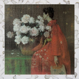 Peonies von William Merritt Chase, Vintage Kunst Puzzle
