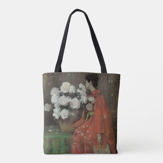 Peonies von William Merritt Chase, Vintage Kunst Tasche (Rückseite)