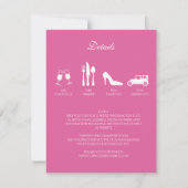 Peonies Wedding DETAILS Einladung (Vorderseite)