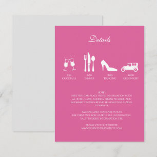 Peonies Wedding DETAILS Einladung