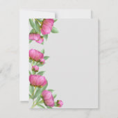 Peonies Wedding DETAILS Einladung (Rückseite)