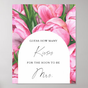 Peonies - Wie viele Küsse Brautparty Poster