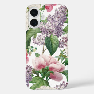 Peonings & Lilacs Blumengarten Wasserfarben Muster iPhone 16 Hülle