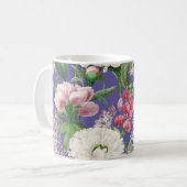 Peonings & Lilacs Blumengarten Wasserfarben Muster Kaffeetasse (Vorderseite Links)