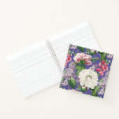 Peonings & Lilacs Blumengarten Wasserfarben Muster Notizblock (Innenseite)