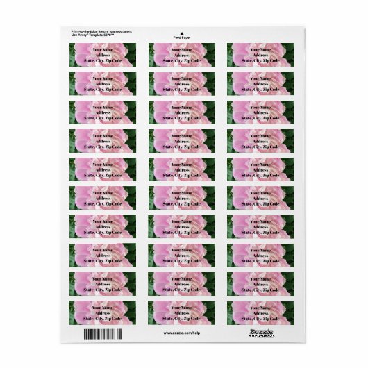 Peony Address Labels (Vorne)