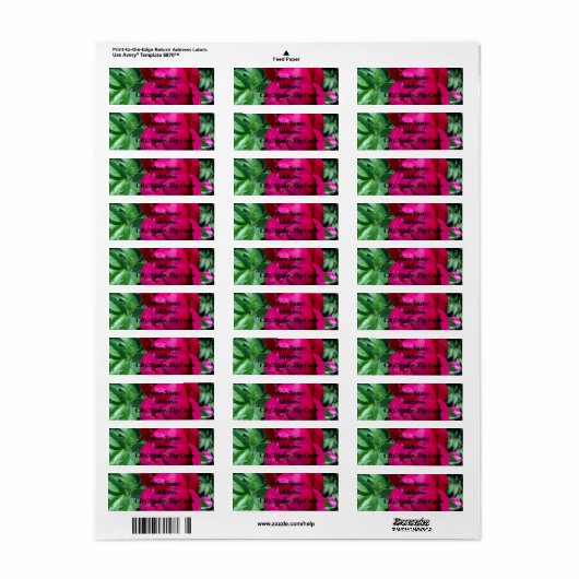 Peony Address Labels (Vorne)