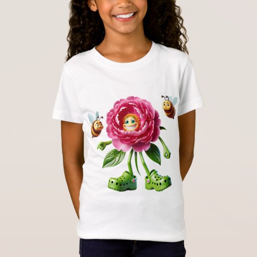 Peony and Bees T-Shirt (Vorderseite)