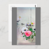 Peony and Butterfly, Watanabe Seitei Postkarte (Vorne/Hinten)