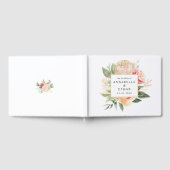 Peony and Gold Blume Wedding Guest Book Gästebuch (Voll)