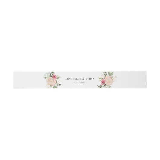 Peony and Gold Foil Bloom Bly Band (Flach)