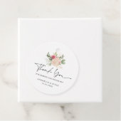 Peony and Gold Foil Blooms Favotag Geschenkanhänger (Beispiel)