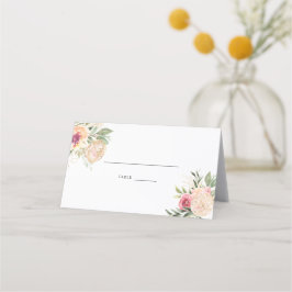 Peony and Gold Foil Blume Hochzeit Platzkarte