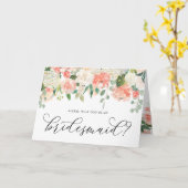 Peony and Hydrangea Will You Be My Bridesmaid Karte (Gelbe Blume)