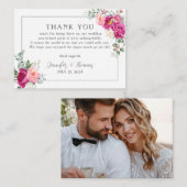 Peony and Rose Greenery Danke Karte (Vorne/Hinten)