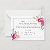 Peony and Rose Greenery Danke Karte (Vorderseite)