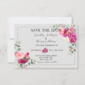 Peony and Rose Greenery Save the Date (Vorderseite)